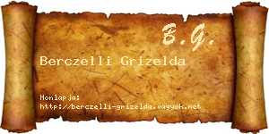 Berczelli Grizelda névjegykártya